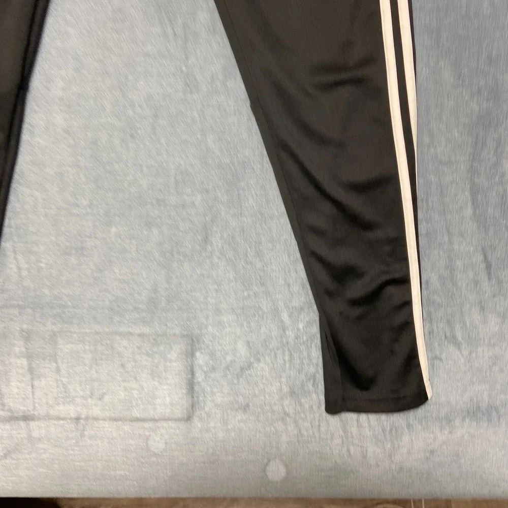 Adidas Climacool Track Pants Mens XL Black White Logo 3 Stripes Tapered Leg Yoga